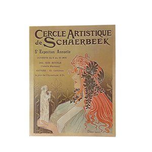 SOLD. Vintage, Postcard, Art Nouveau by Privat Livemont Sandi Val Ltd., 1966